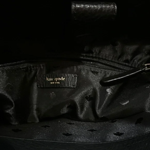 Kate Spade Black Leather Tote Bag - Picture 3 of 5